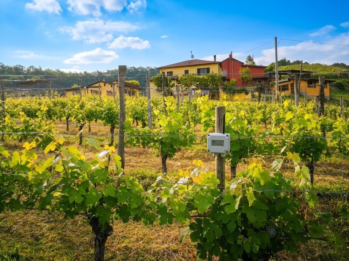 Vigneto Dolcetto d'Asti DOC e tecnologia IoT